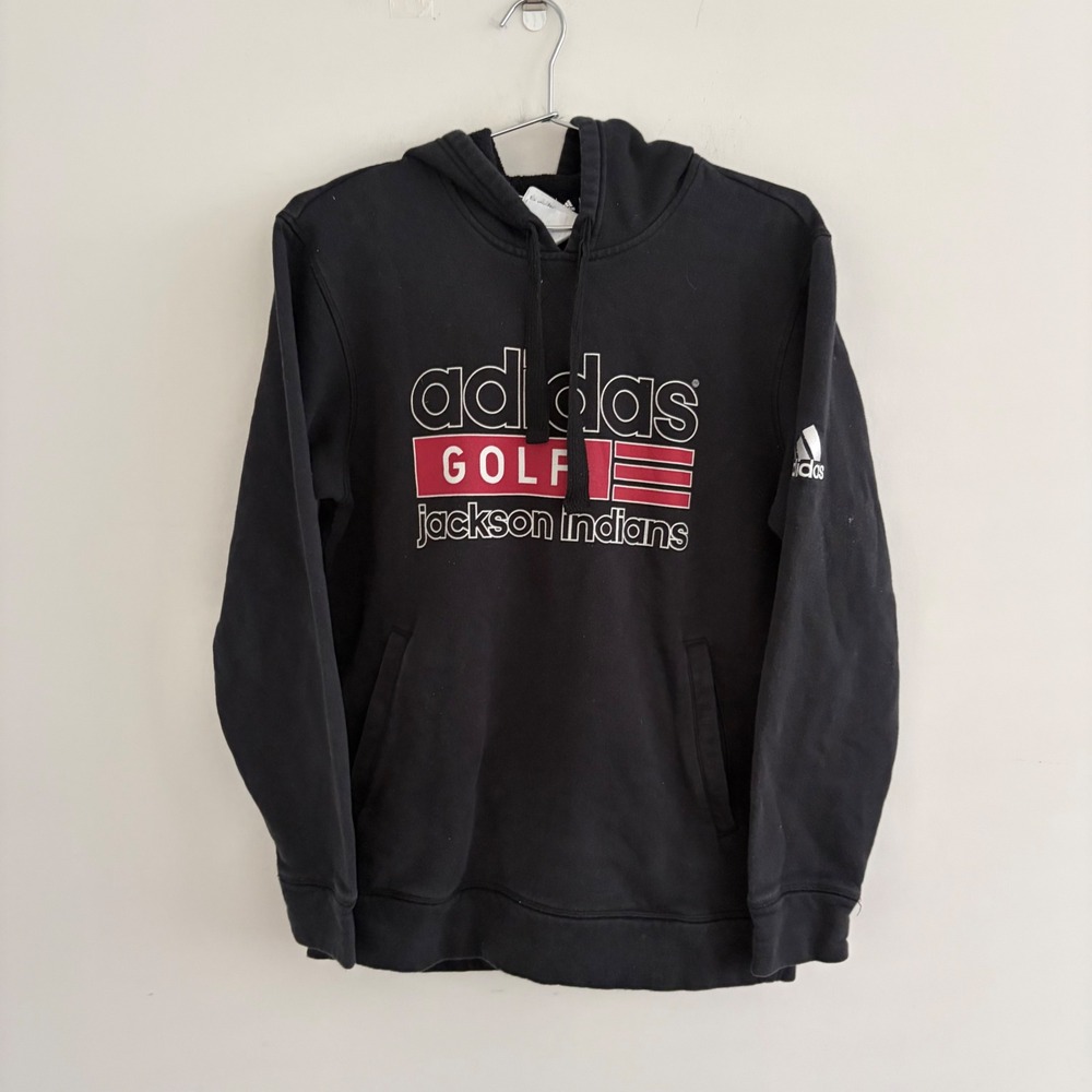 Adidas Golf Jackson Indians Black Pullover Hoodie Mens Medium